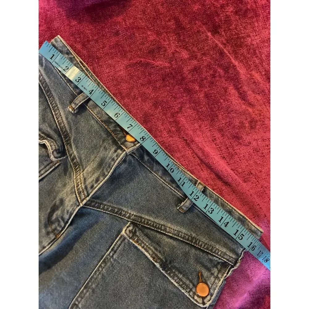 HOUSE of HARLOW Denim Mini Skirt COUNTRY WESTERN 70s COWGIRL Cargo Size 10 Jeans